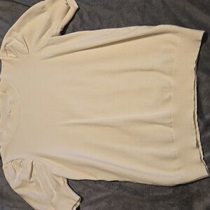 Cream Short Sleeve Sweater Size S